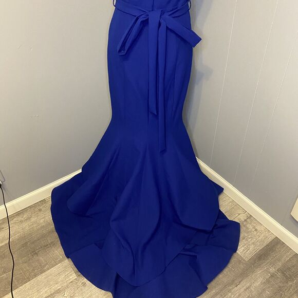Royal Blue Long Formal Sleeveless Dress Prom Gown - Picture 11 of 12